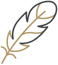 Lightweight feather outline icon